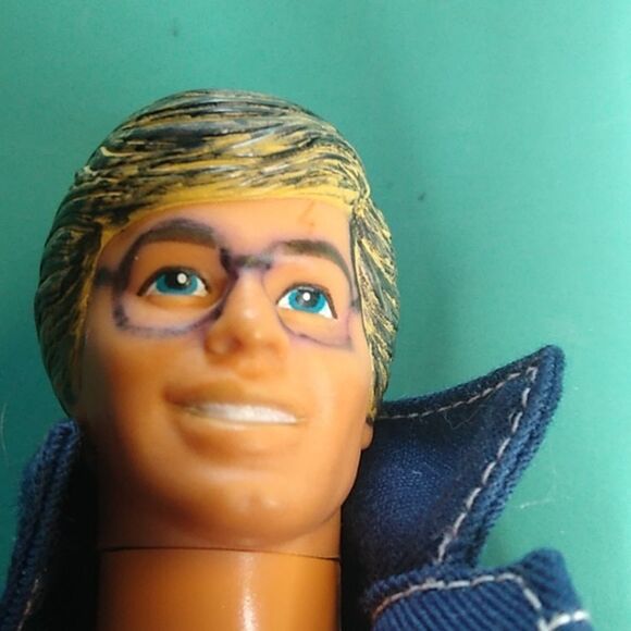 Vintage Mattel Toy 1968 Blue Eyes Vest purple label shorts ink mark  Face Hair - Picture 4 of 8